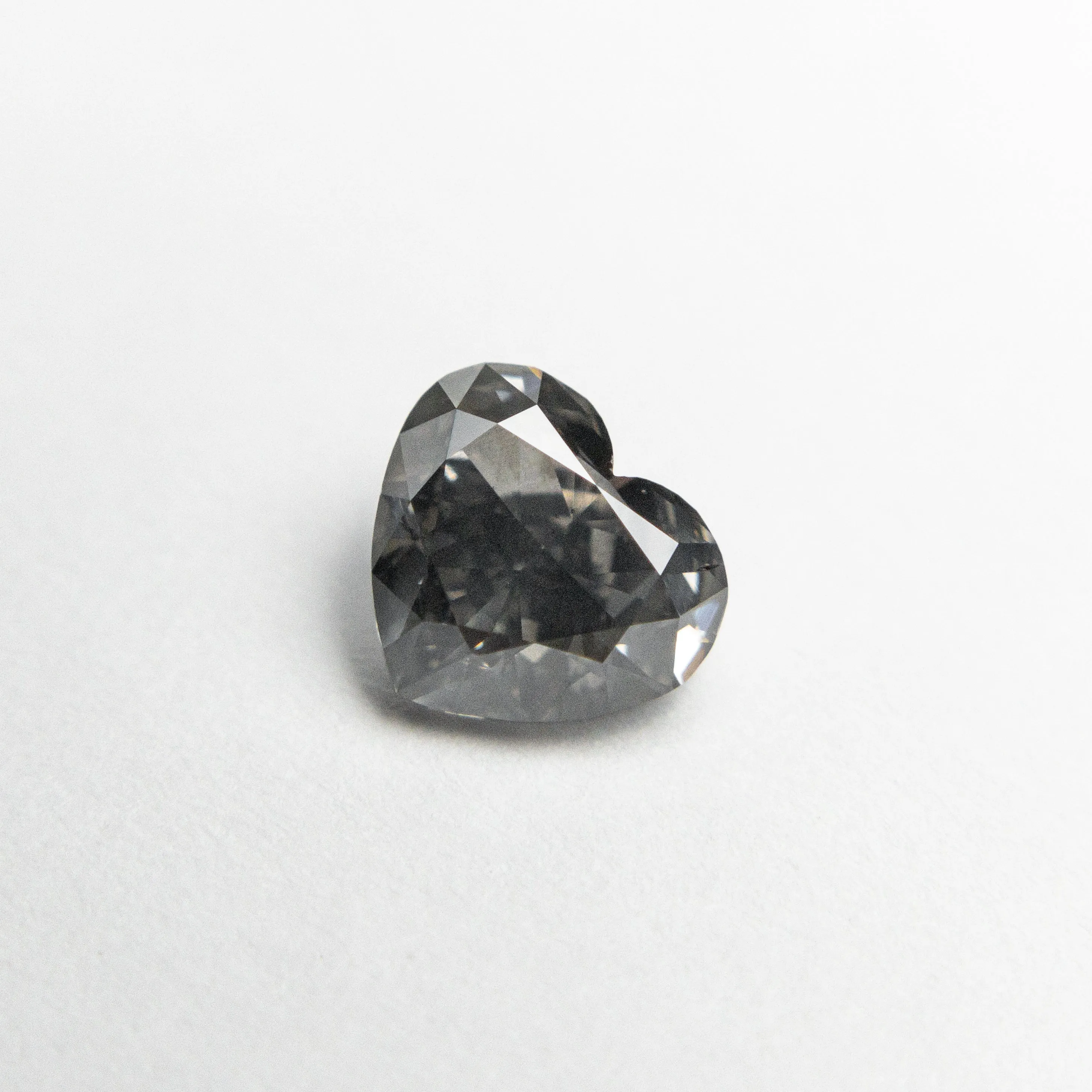 0.80ct 5.36x6.01x3.35mm SI2 Fancy Grey Heart Brilliant 19923-15