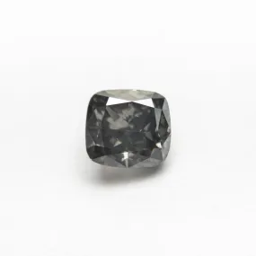 0.93ct 5.66x5.26x3.39mm SI2 Fancy Dark Grey Cushion Brilliant 19923-04