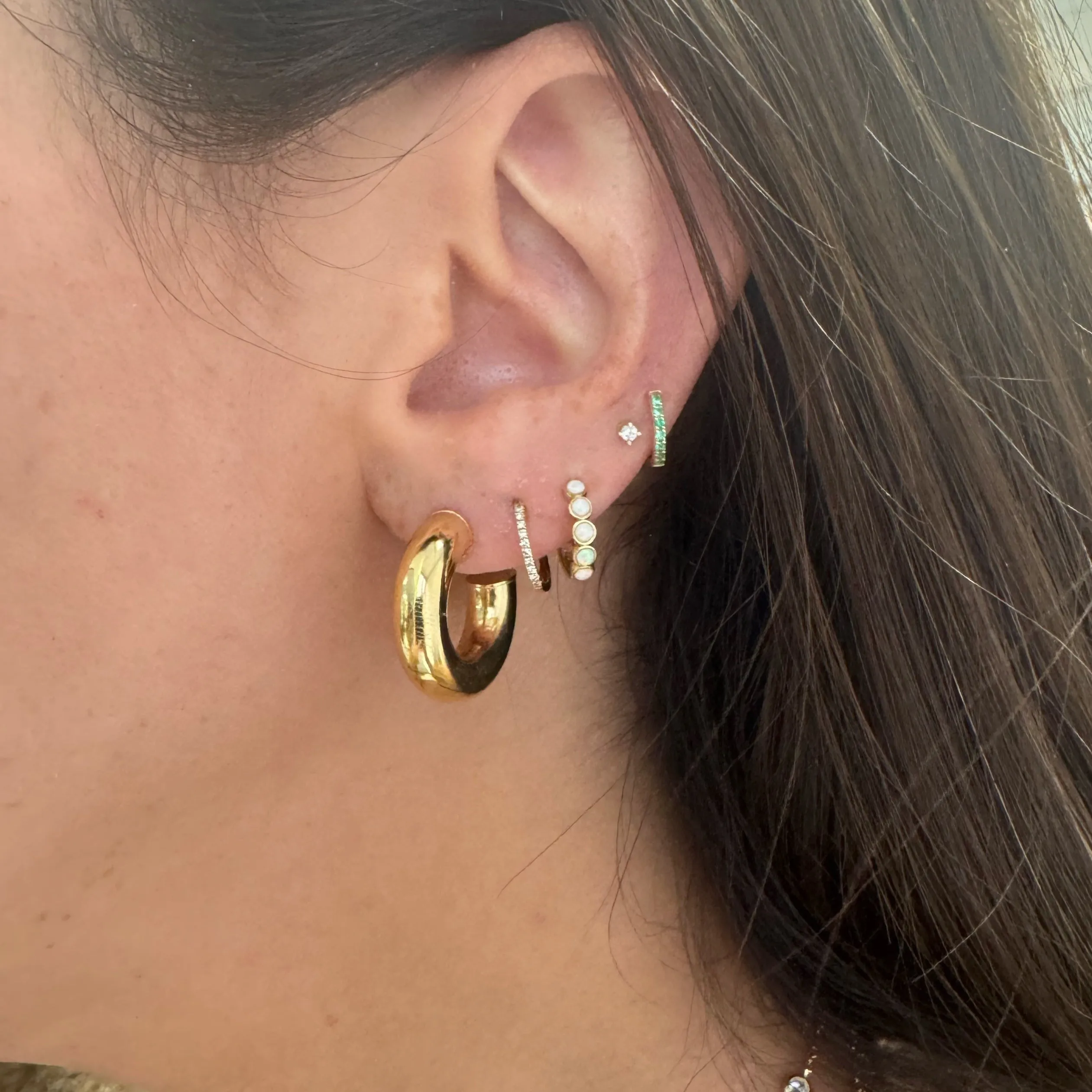 10K Gold Jumbo Open Back Hoop Earrings