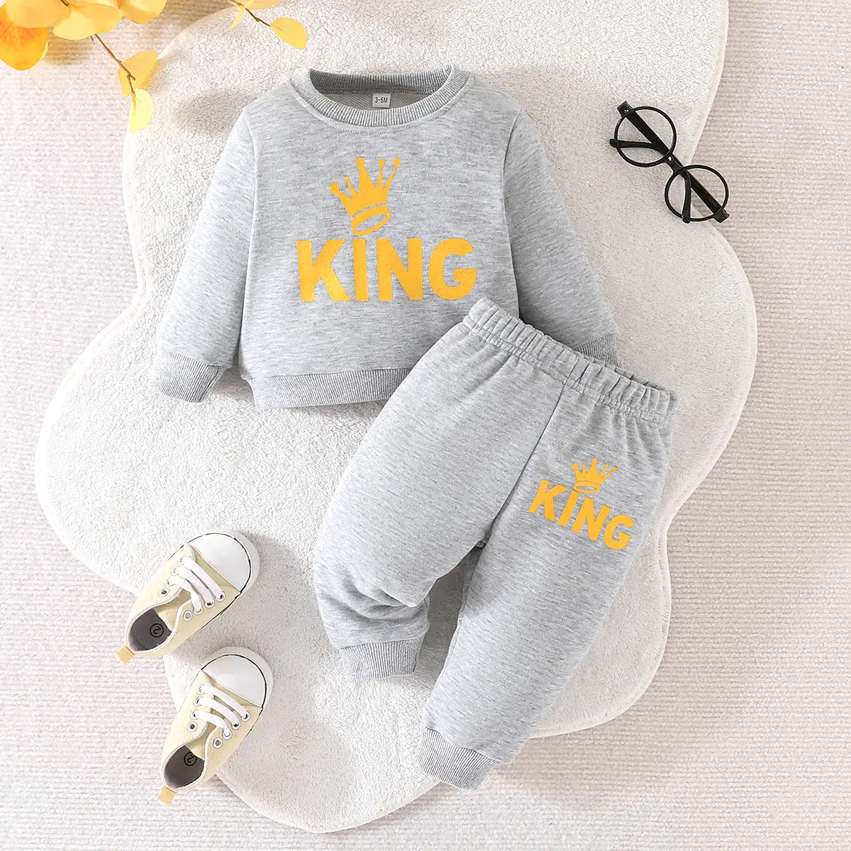 2 Pieces Set Baby Boys Letters Tops And Pants Wholesale 240111147