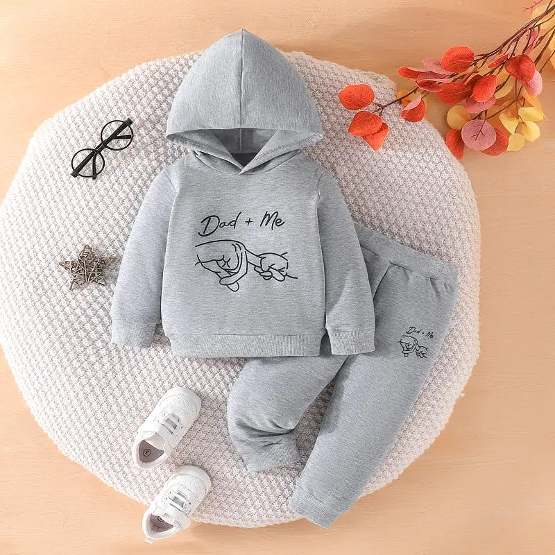 2 Pieces Set Baby Girls Boys Letters Hoodies Sweatshirts And Pants Wholesale 240111108