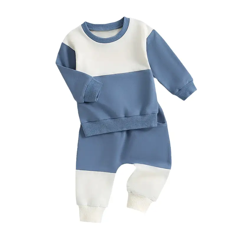 2 Pieces Set Baby Kid Boys Color-blocking Tops And Pants Wholesale 231130117