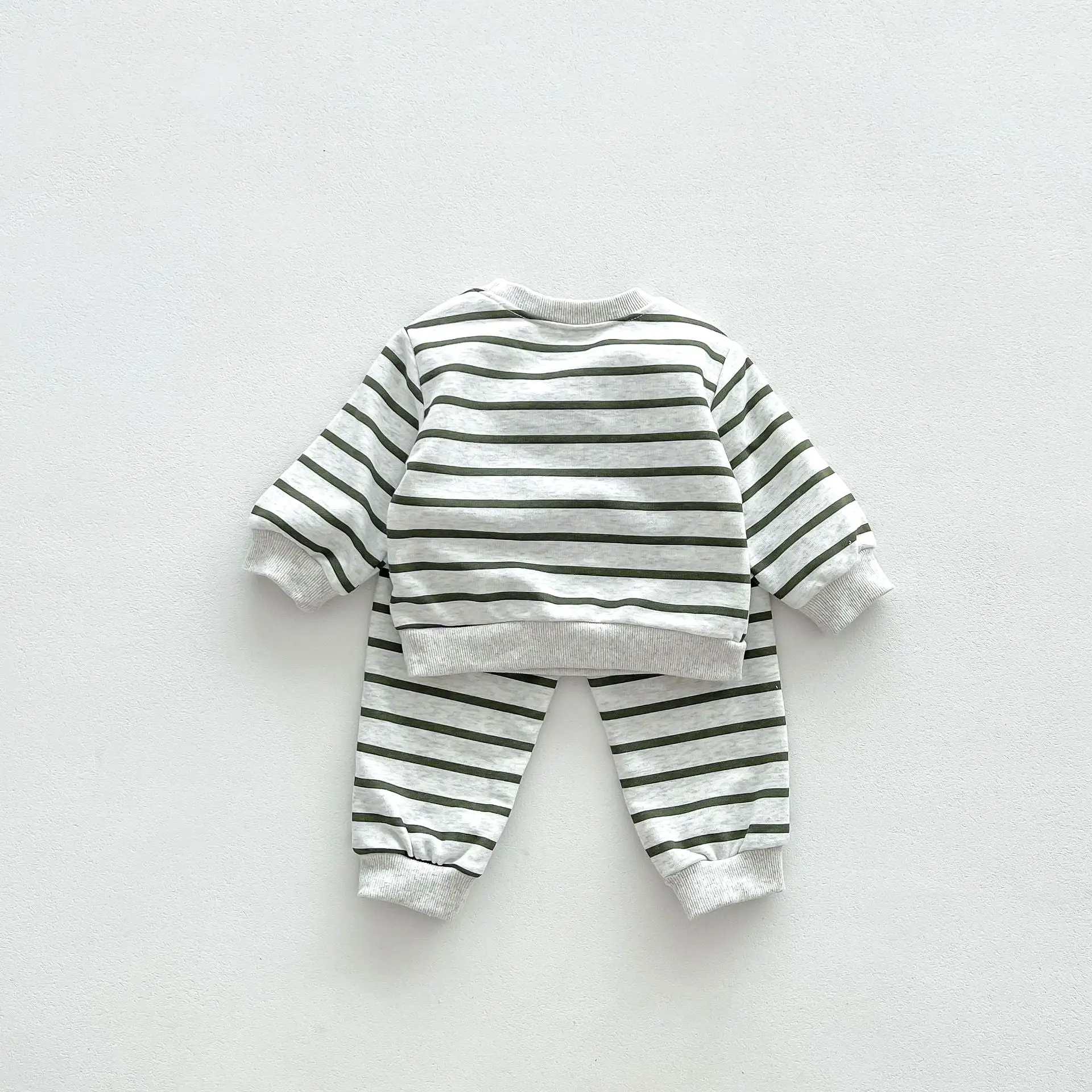 2 Pieces Set Baby Kid Boys Striped Cartoon Tops And Pants Wholesale 23101921