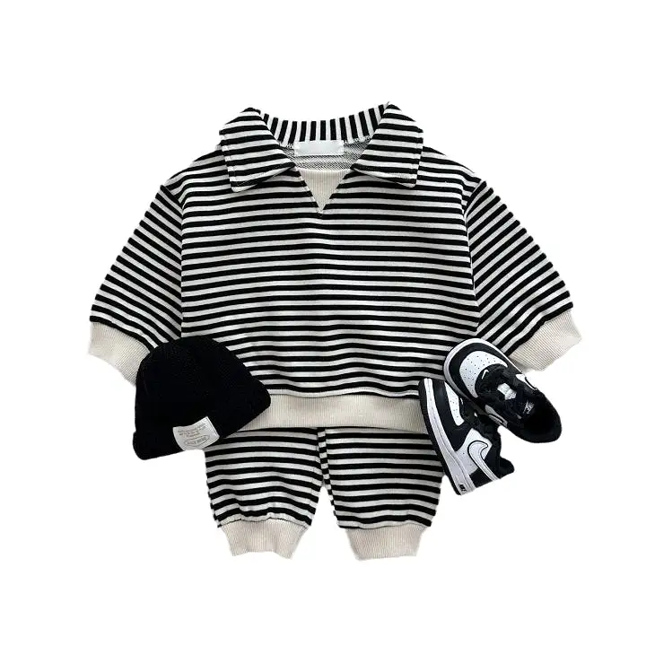 2 Pieces Set Baby Kid Boys Striped Tops And Pants Wholesale 231130140