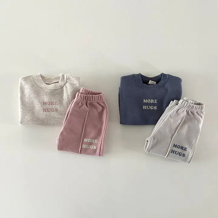 2 Pieces Set Baby Kid Girls Boys Letters Tops And Pants Wholesale 231130106