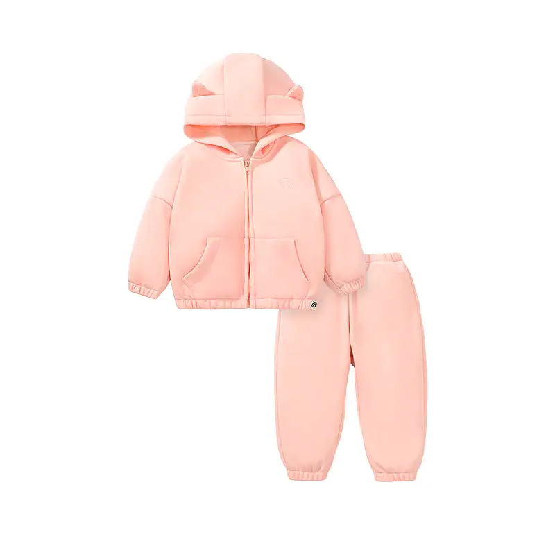 2 Pieces Set Baby Kid Girls Solid Color Hoodies Sweatshirts And Pants Wholesale 231130101