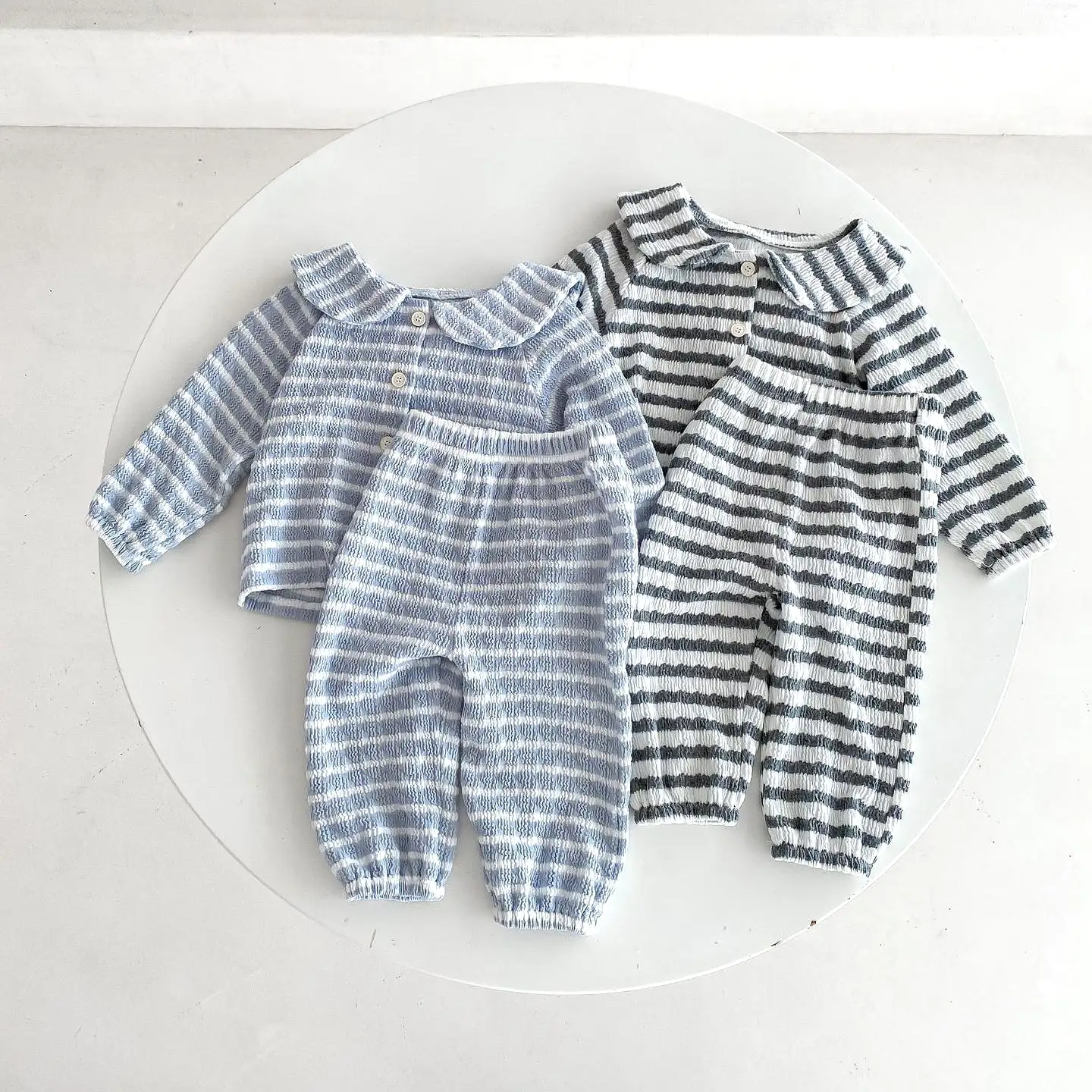 2 Pieces Set Baby Kid Girls Striped Tops And Pants Wholesale 23101951