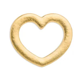 22mm window plate for floating locket,Heart,Golden color,10pcs/lot