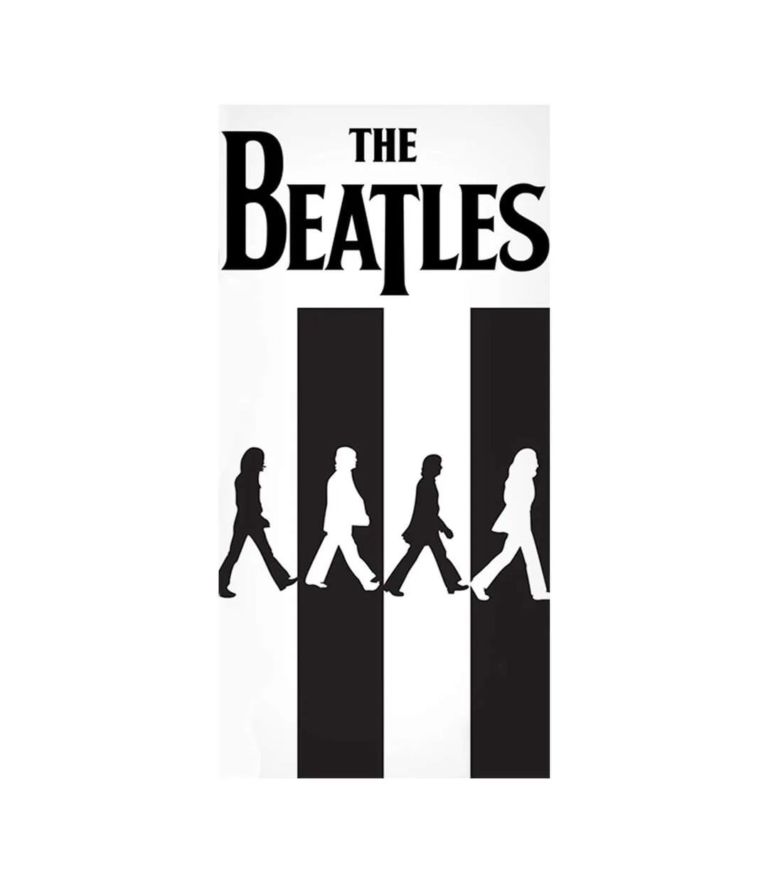 Abbey road cotton bath towel black/white The Beatles