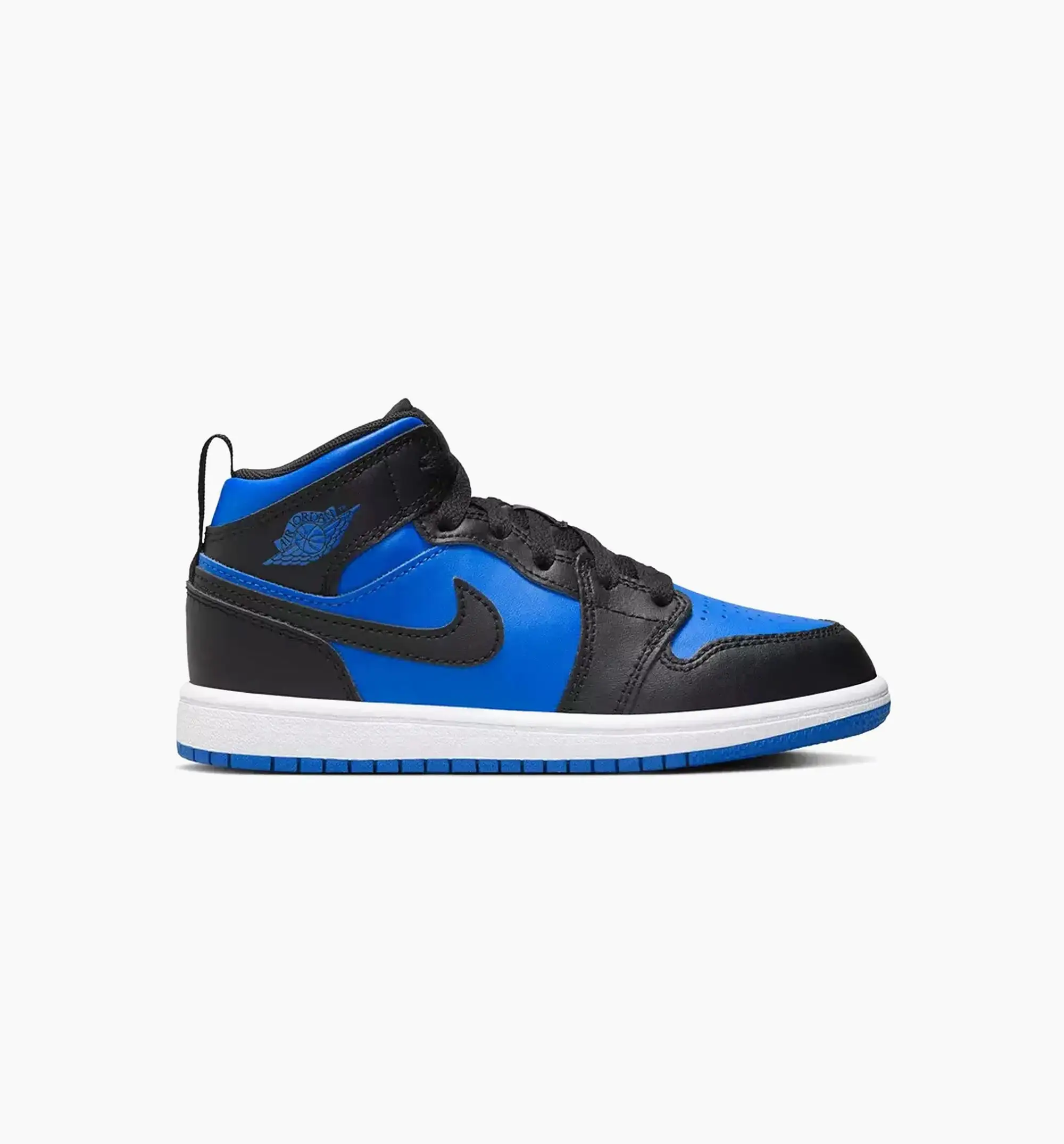 Air Jordan 1 Mid Royal Blue Infant Toddler Shoe - Black/White/Royal Blue