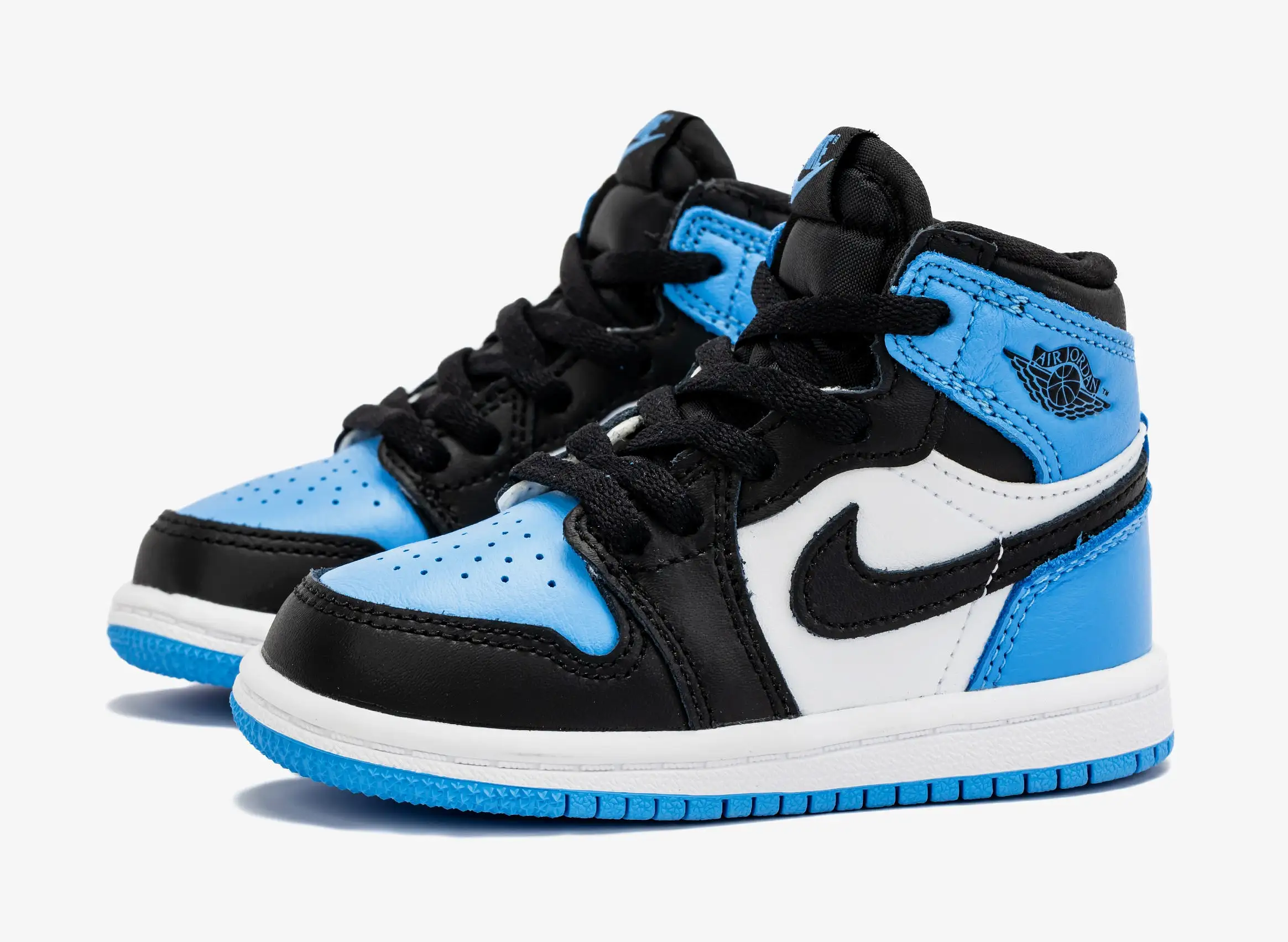 Air Jordan 1 Retro High OG University Blue Infant Toddler Lifestyle Shoes (Black/Blue)