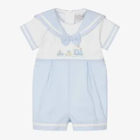 Baby Boys Blue & White Sailor Shortie