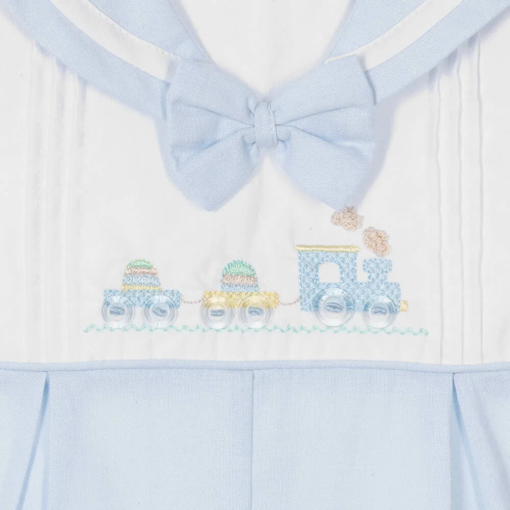 Baby Boys Blue & White Sailor Shortie