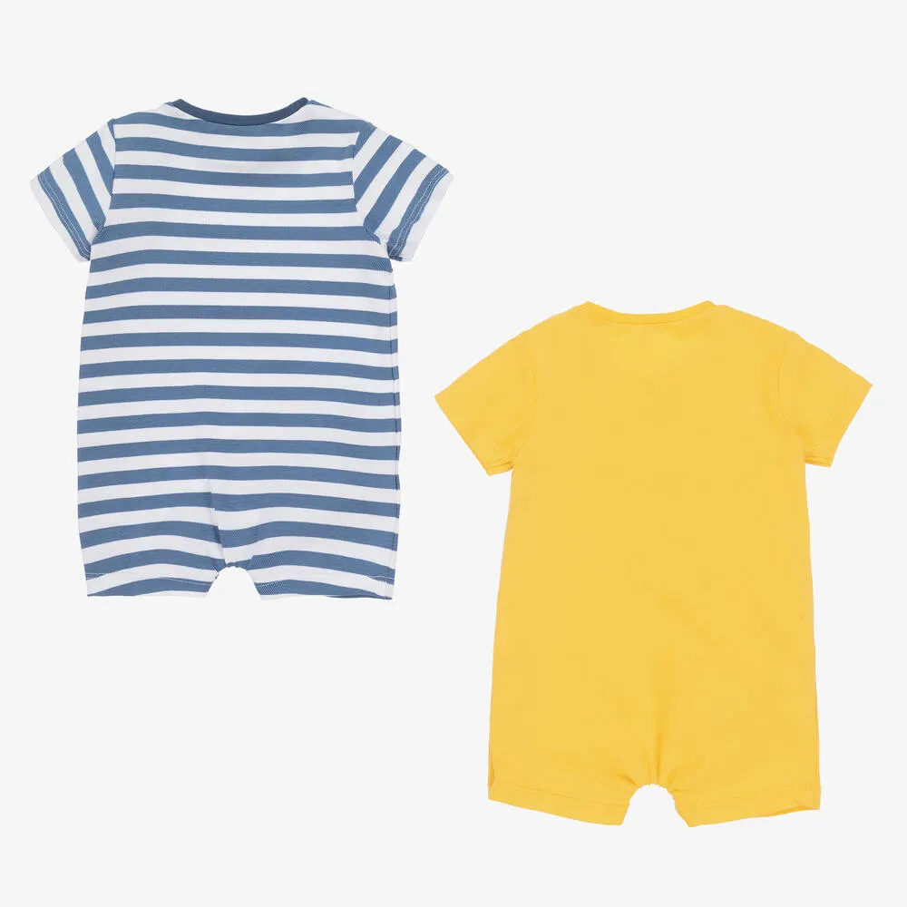 Baby Boys Blue Cotton Shorties (2 Pack)