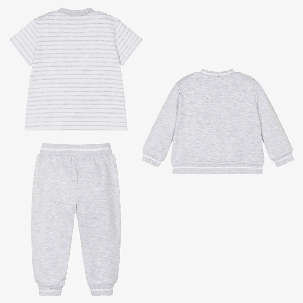 Baby Boys Grey Jersey Trouser Set