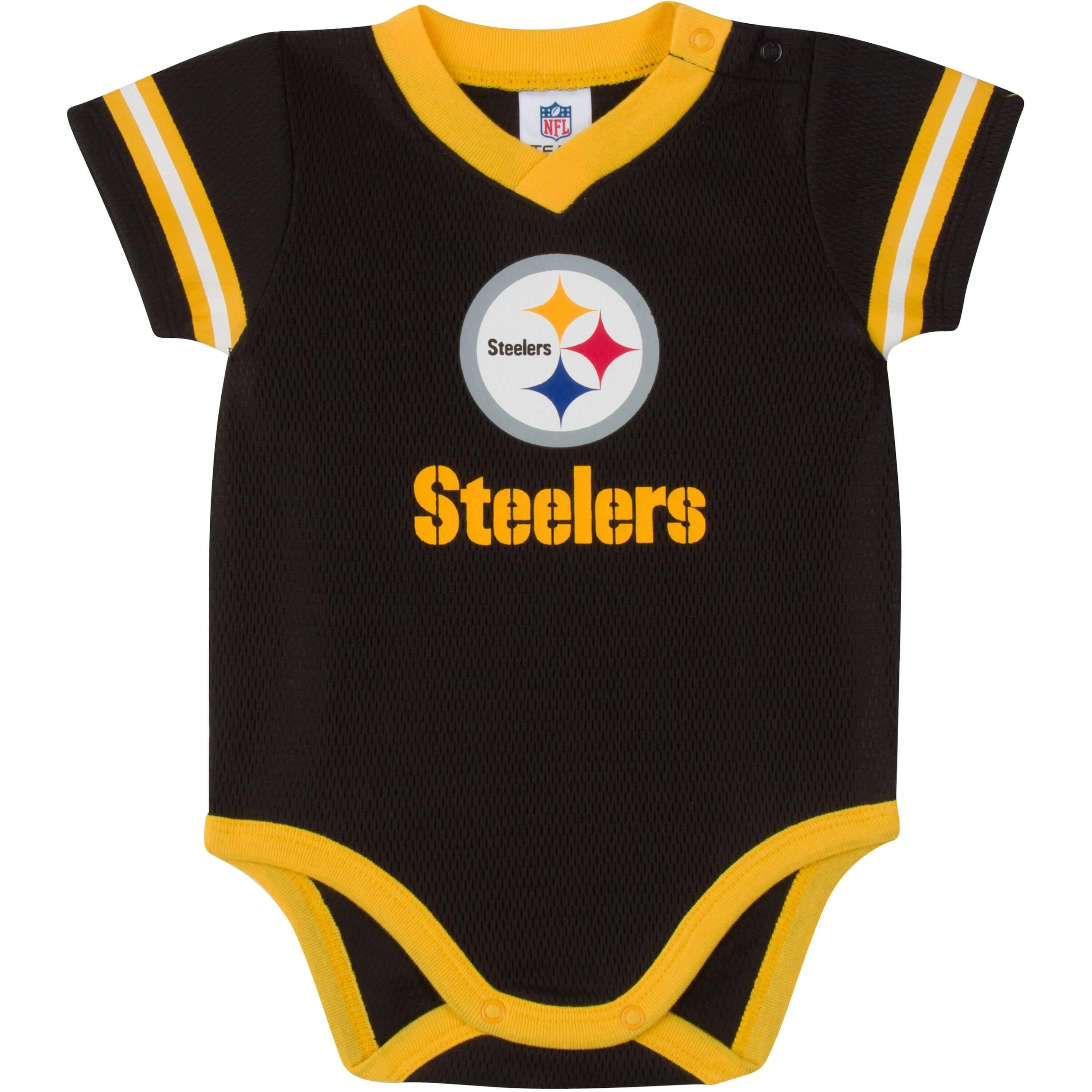 Baby Boys Pittsburgh Steelers Short Sleeve Jersey Bodysuit