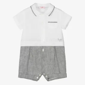 Baby Boys White & Grey Shortie