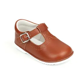 Baby Girls Gemma Waxed Leather T-Strap Mary Janes