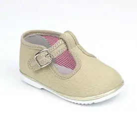 Baby Girls Poppy Canvas T-Strap Mary Janes