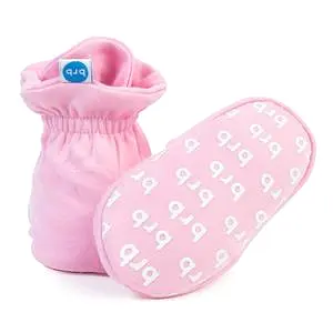 Ballet Pink Cotton Baby Booties