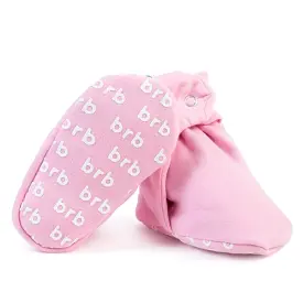 Ballet Pink Cotton Baby Booties