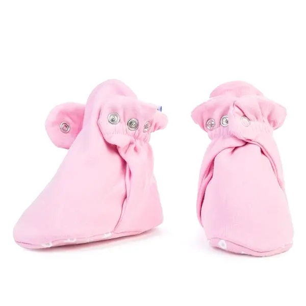 Ballet Pink Cotton Baby Booties