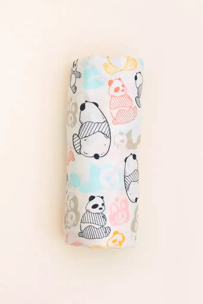 Bamboo Swaddle - Pastel Pandas