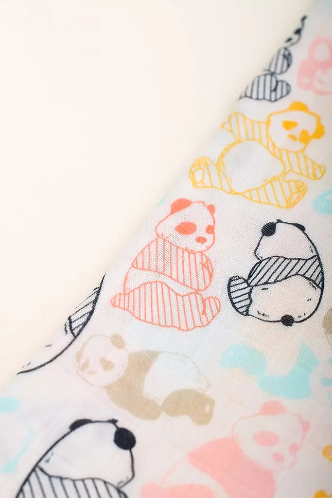 Bamboo Swaddle - Pastel Pandas