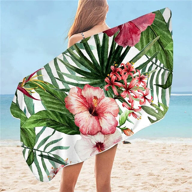 Beach blankets tropical flower print beach blankets Floral Bath Towel