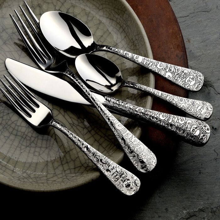 Calavera (Skull) - 60 Piece Set Flatware American Made