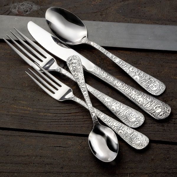 Calavera (Skull) - 60 Piece Set Flatware American Made