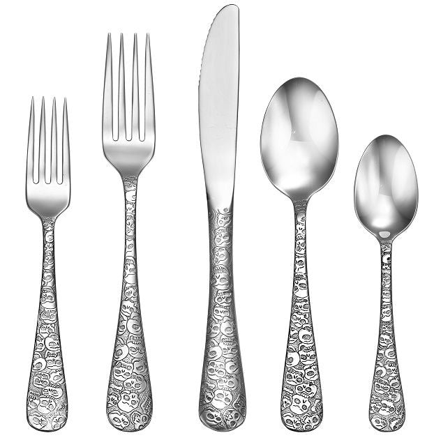 Calavera (Skull) - 60 Piece Set Flatware American Made