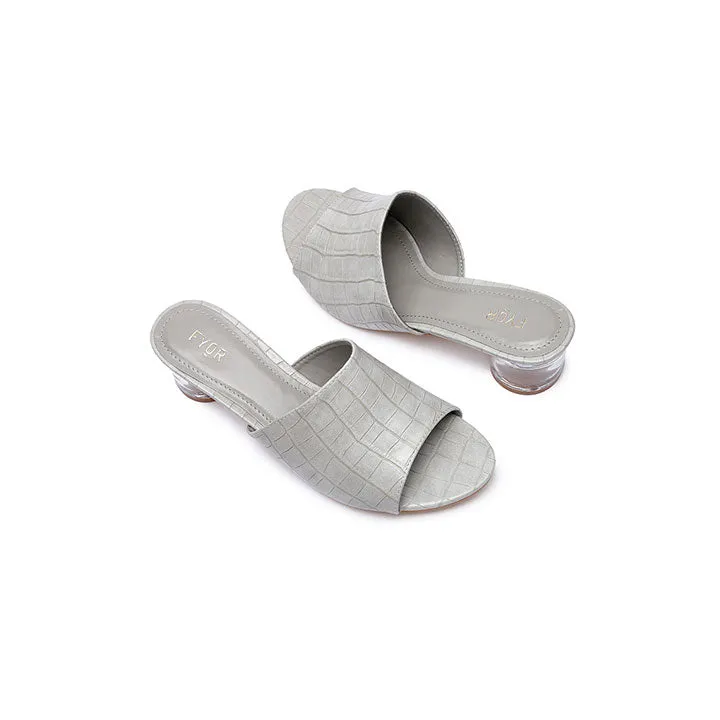 Clear Round Box Heel HL 35