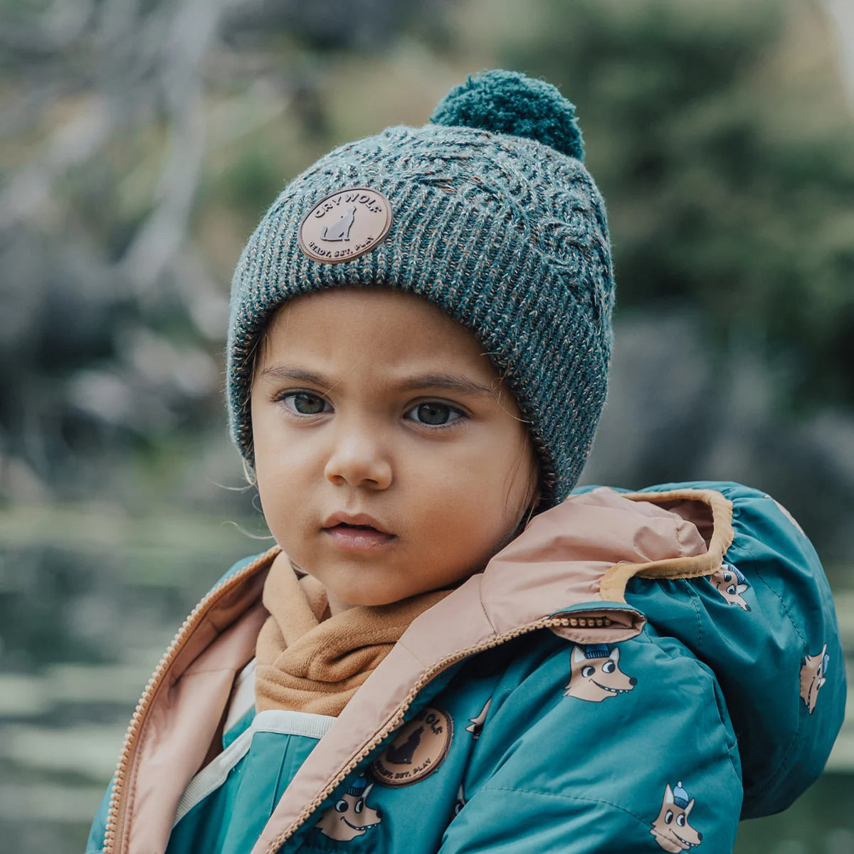 Crywolf Pom Pom Forest Speckle Beanie