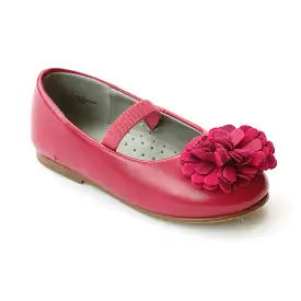 FINAL SALE - L'Amour Girls Fuchsia Pom Pom Flats