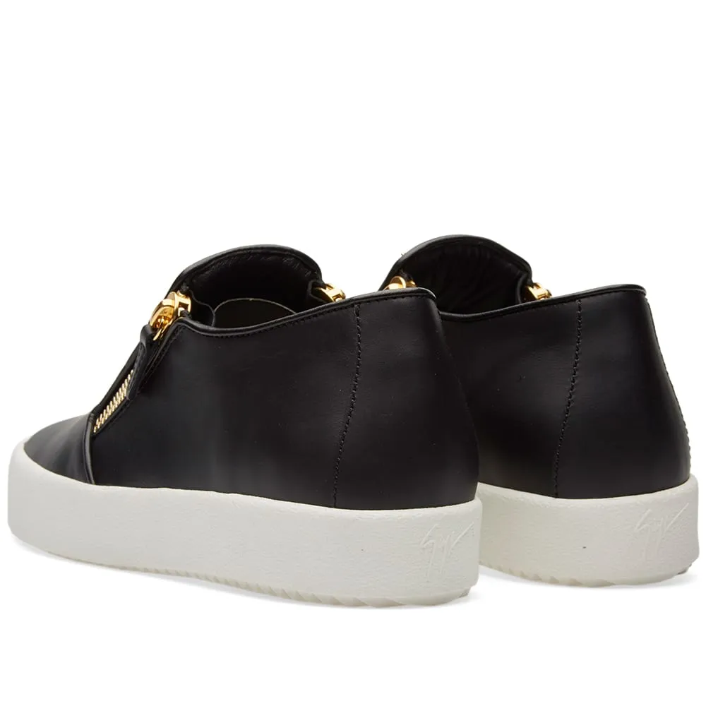 Giuseppe Zanotti Double Zip Slip On SneakerBlack