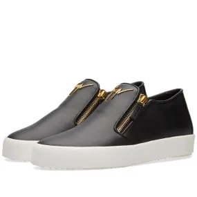 Giuseppe Zanotti Double Zip Slip On SneakerBlack