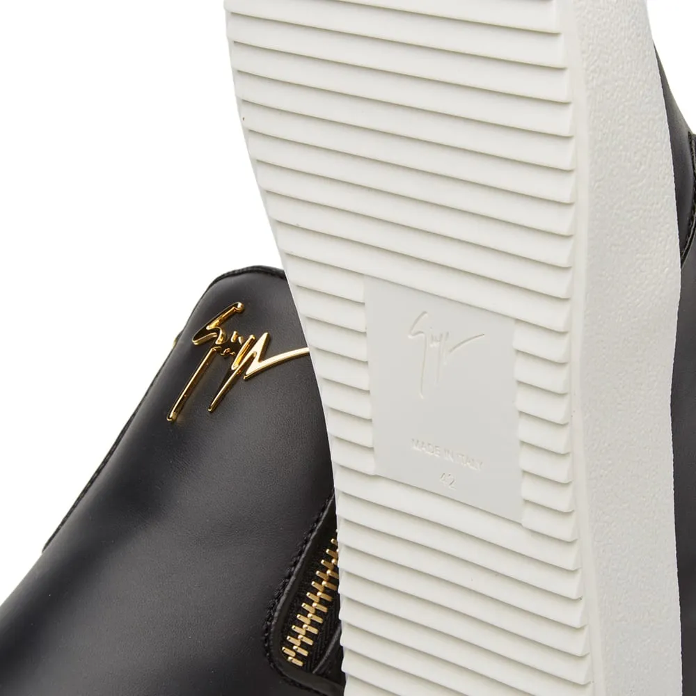 Giuseppe Zanotti Double Zip Slip On SneakerBlack