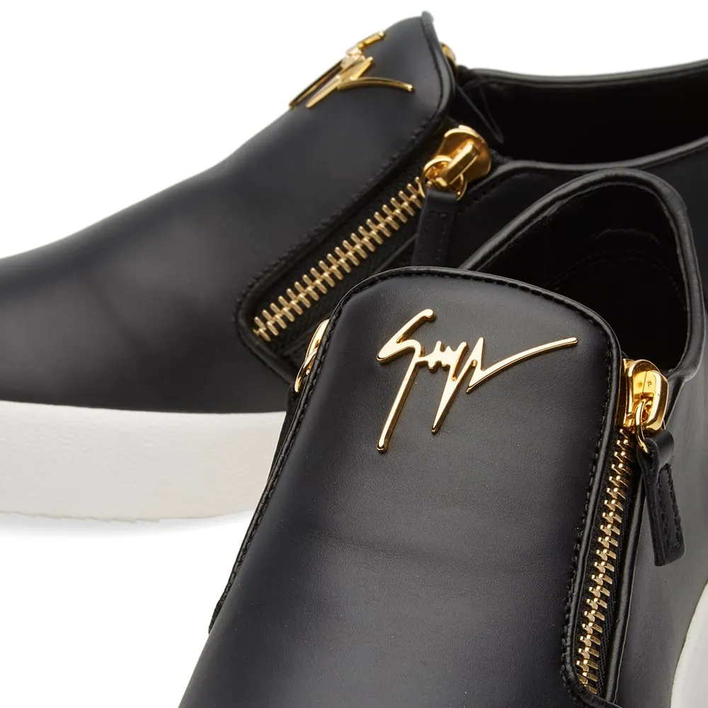 Giuseppe Zanotti Double Zip Slip On SneakerBlack