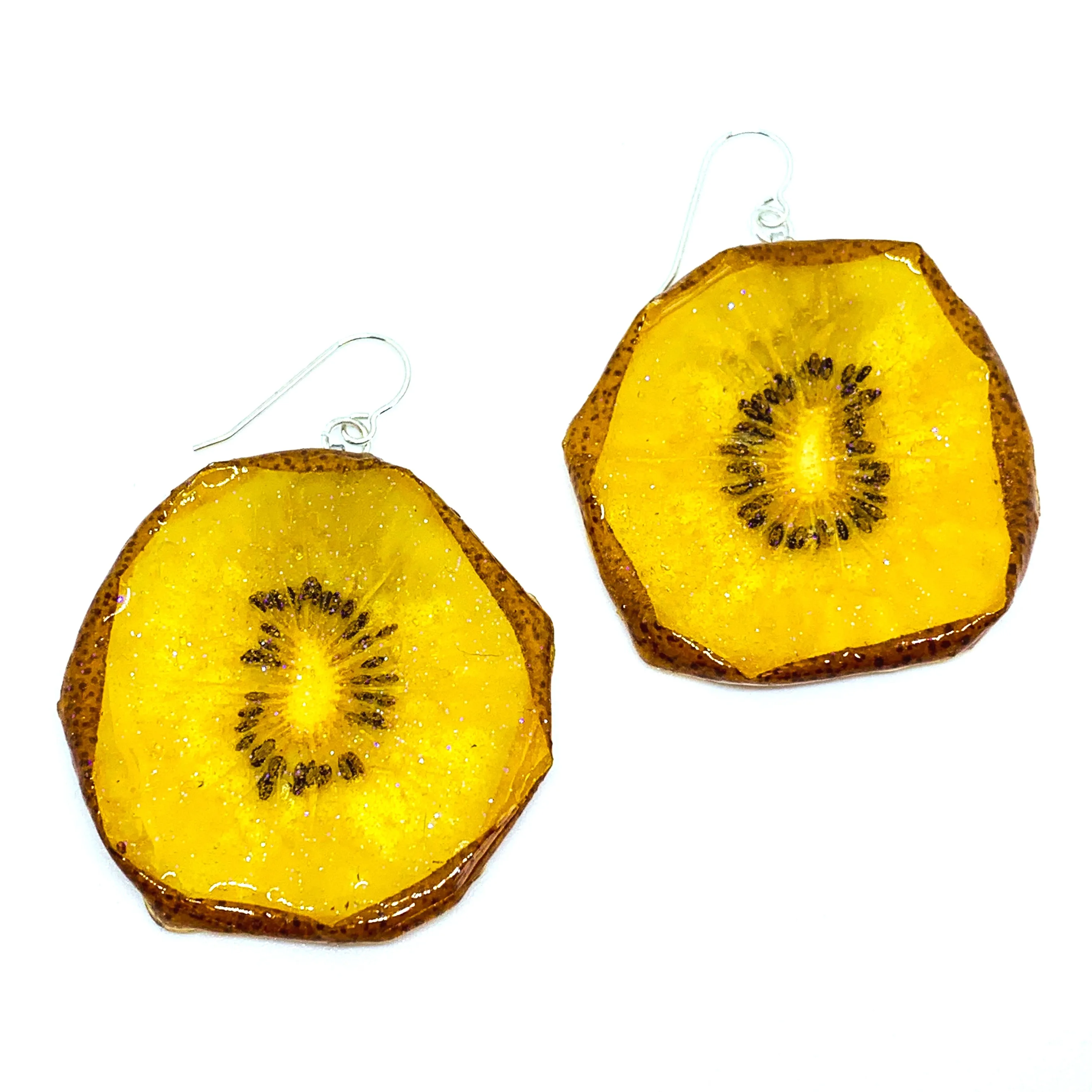 Golden Kiwi Earrings