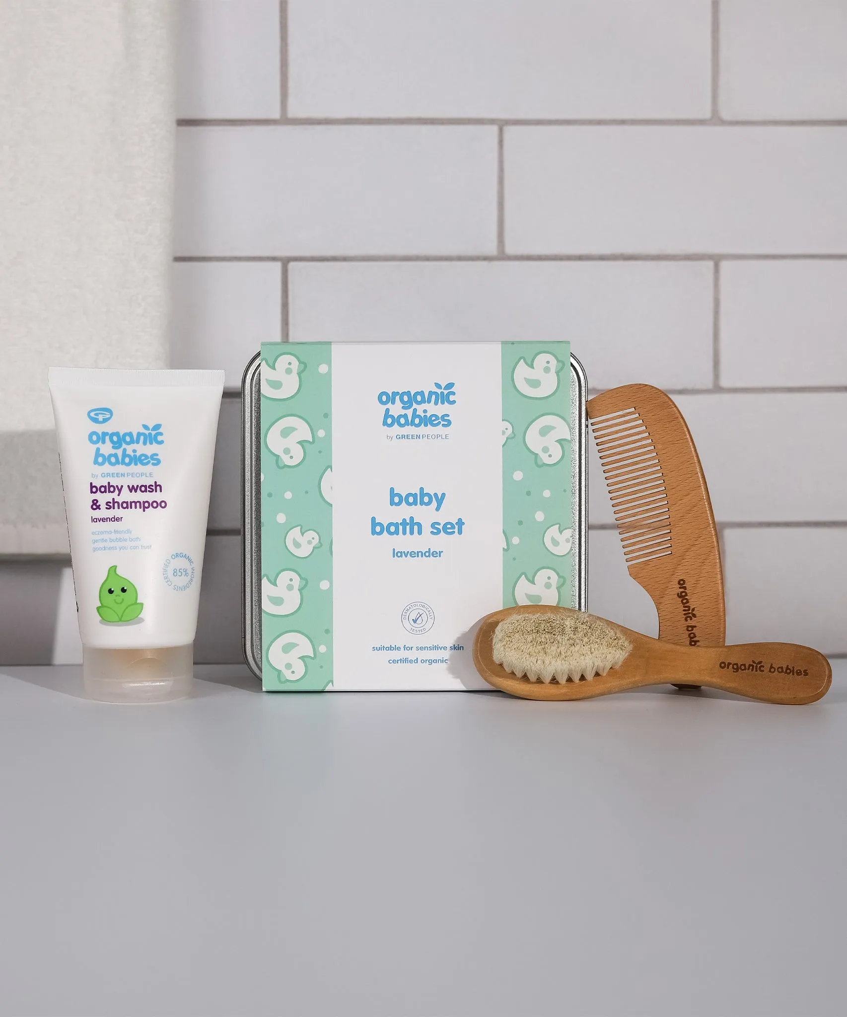 Green People Organic Babies Baby Bath Gift Set - Lavender