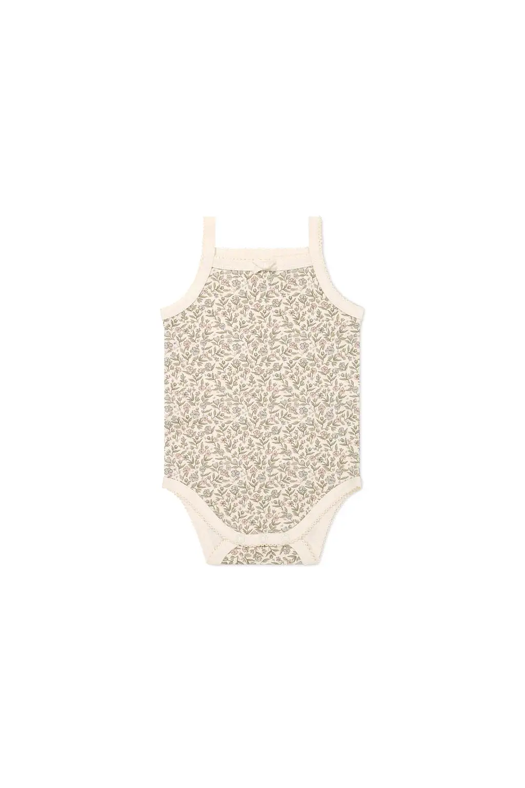 JAMIE KAY Organic Cotton Bridget Singlet Bodysuit - Ariella Eggnog