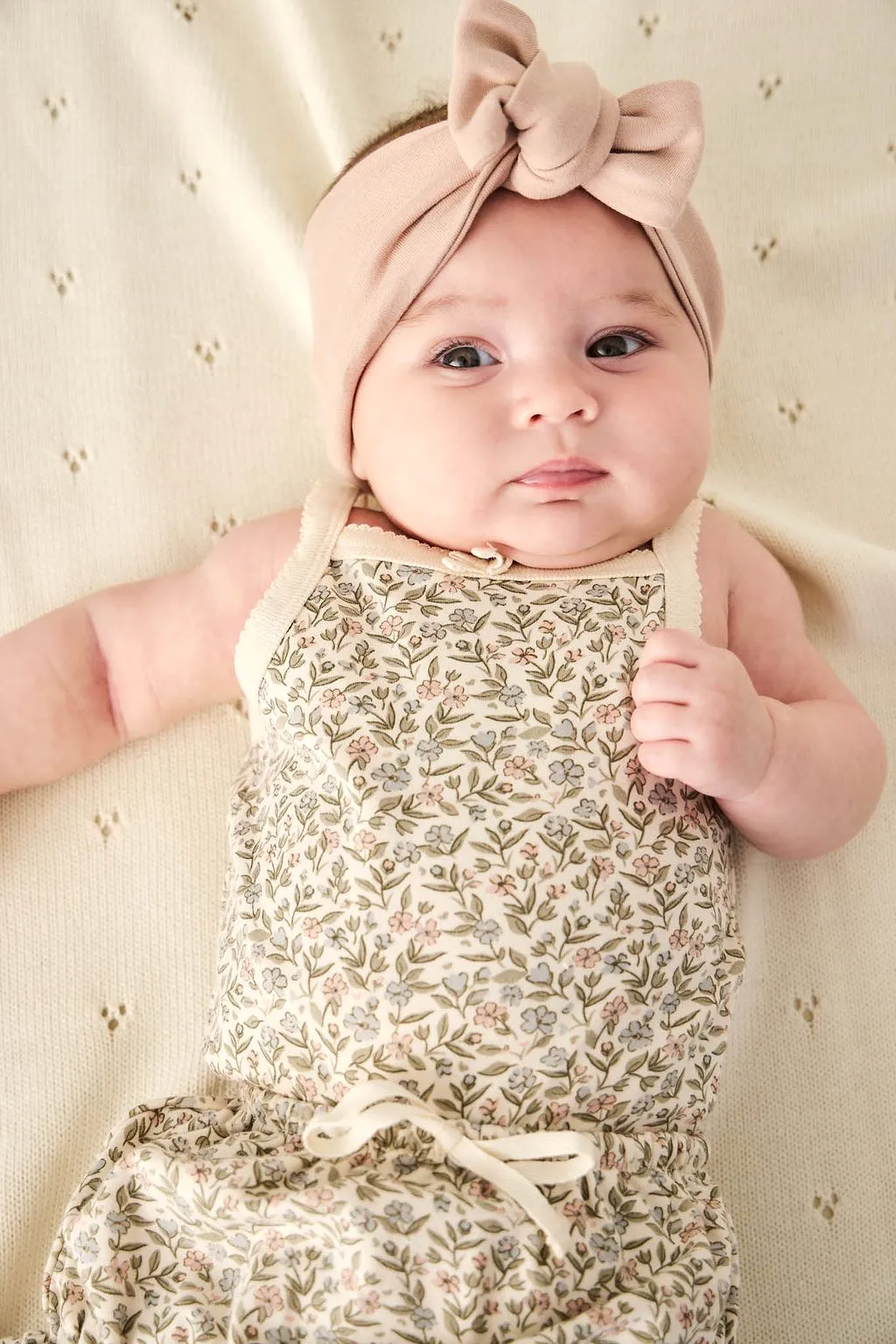 JAMIE KAY Organic Cotton Bridget Singlet Bodysuit - Ariella Eggnog