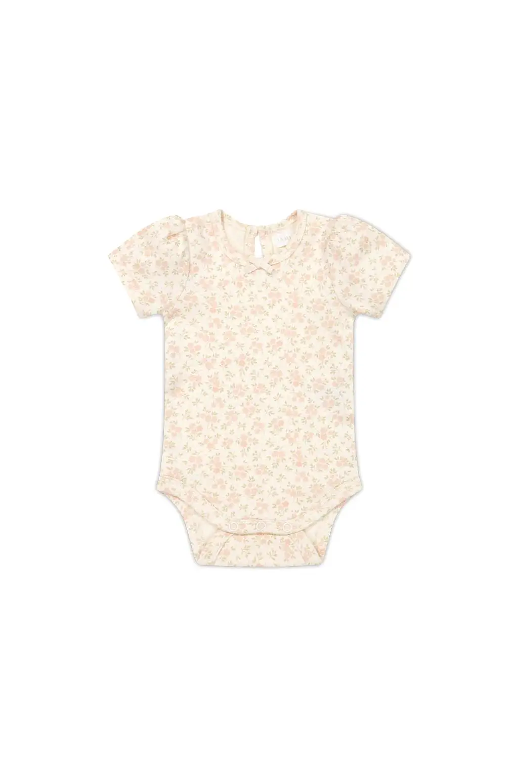 JAMIE KAY Organic Cotton Cap Sleeve Bodysuit - Rosalie Floral Mauve