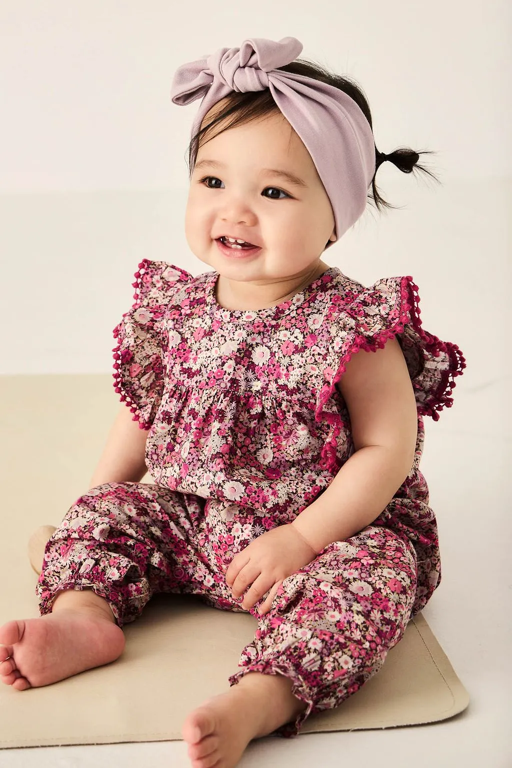 JAMIE KAY Organic Cotton Martha Playsuit - Garden Print