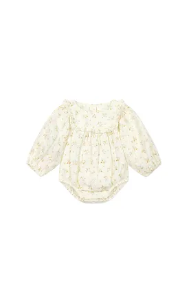 JAMIE KAY Organic Cotton Muslin Frances Playsuit - Nina Watercolour Floral