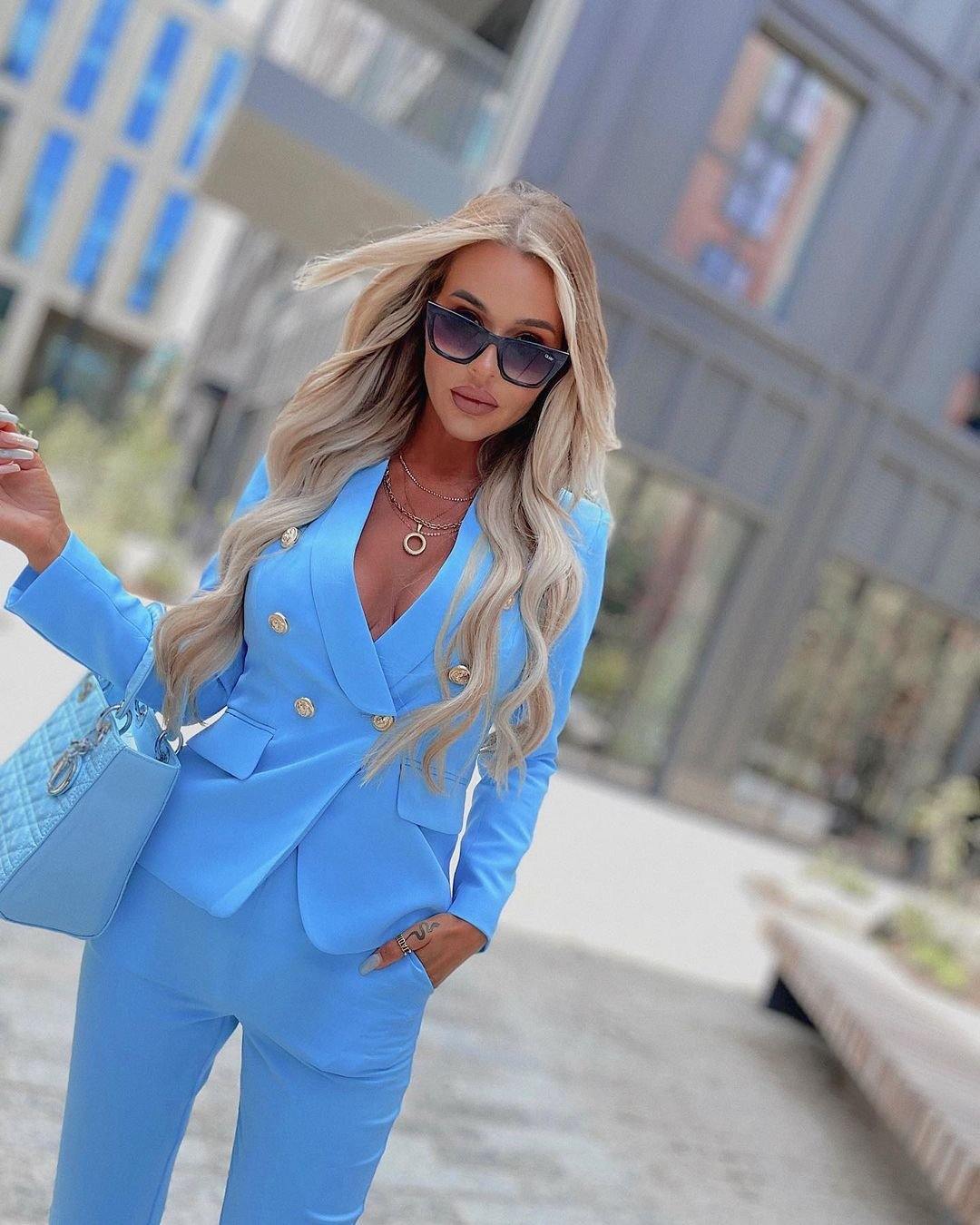 Janae Blue Two Piece Set