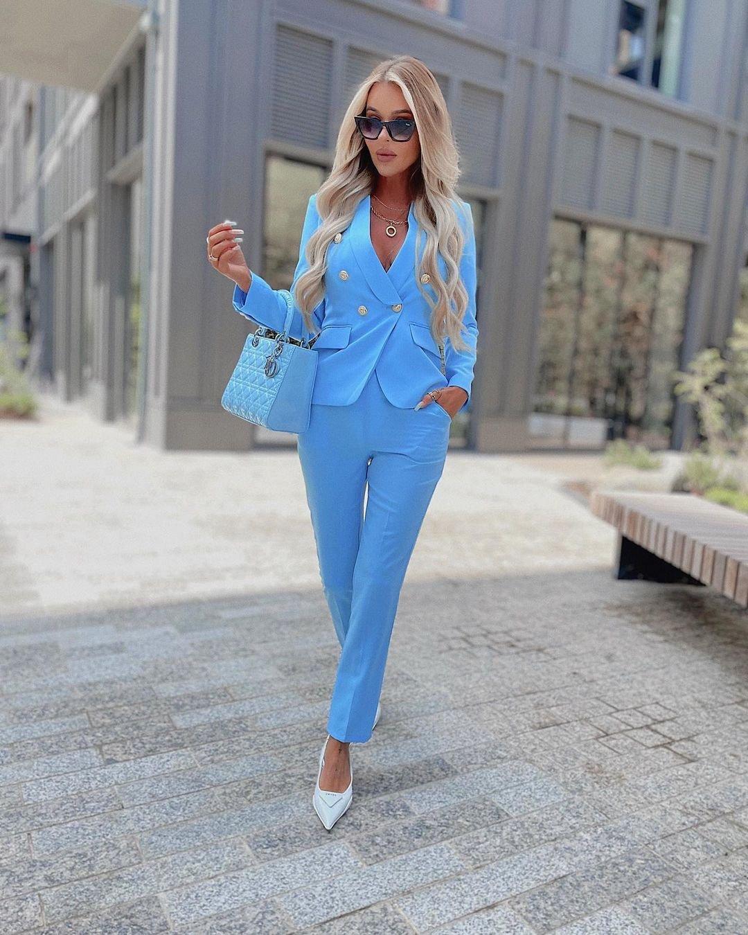 Janae Blue Two Piece Set