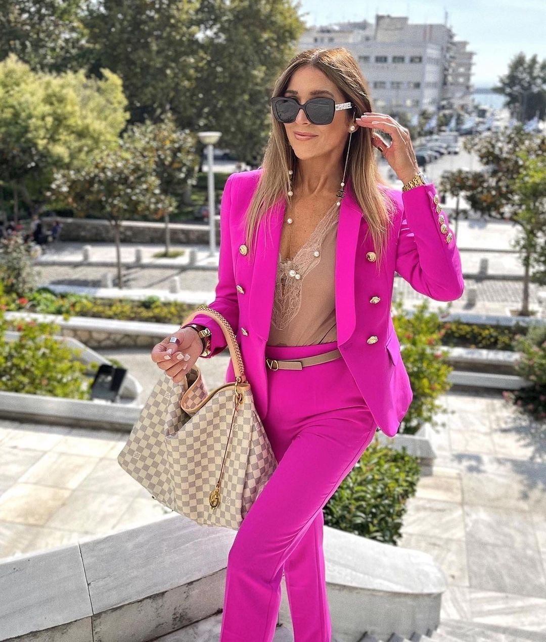 Janae Magenta Two Piece Set