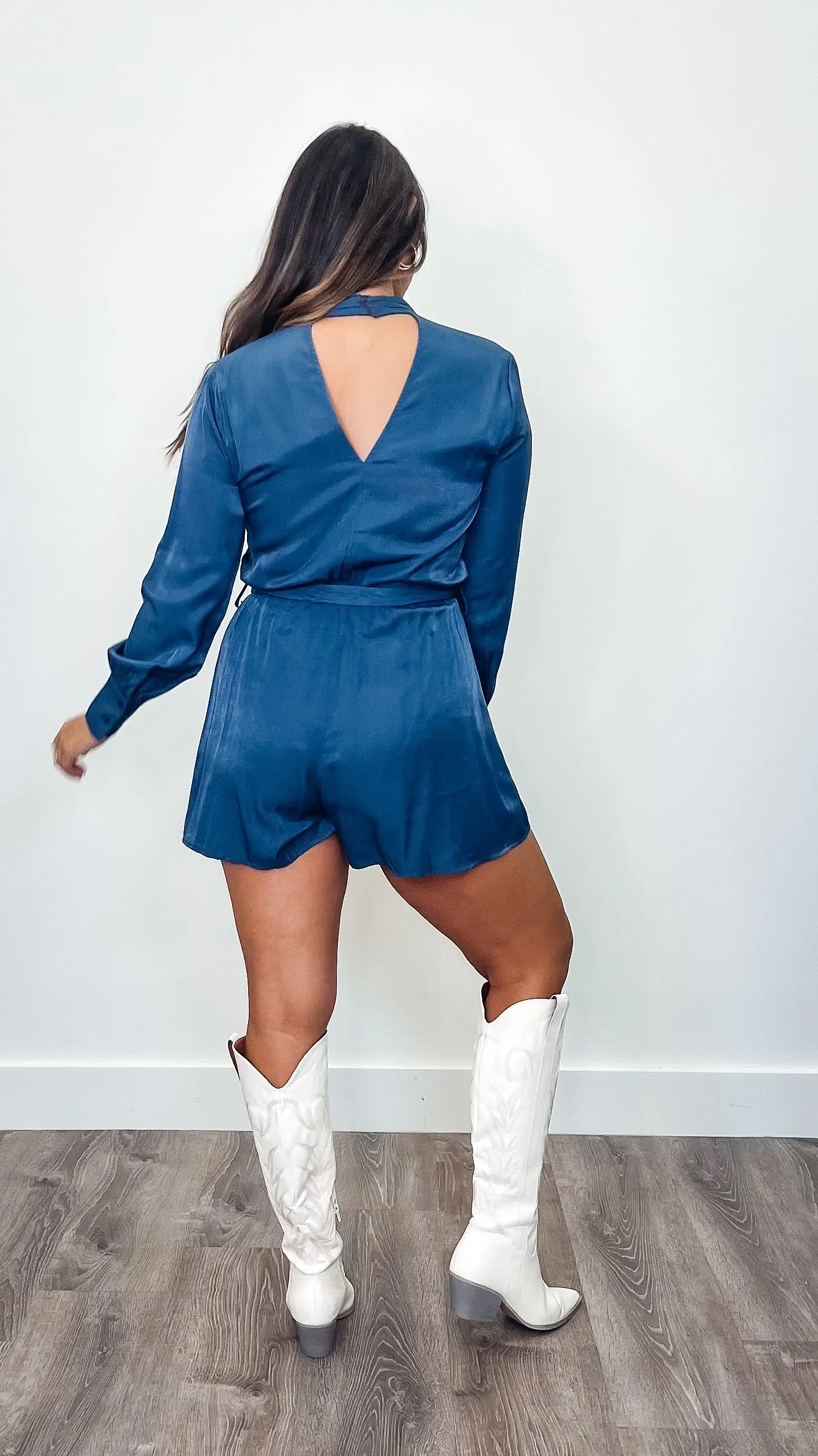 Katara Woven Romper Navy